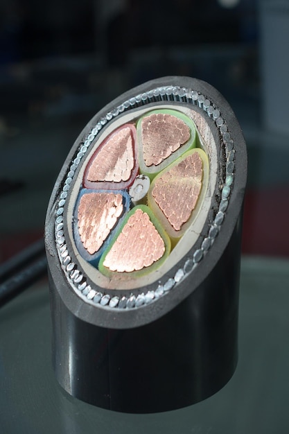 Cross section of highvoltage cable