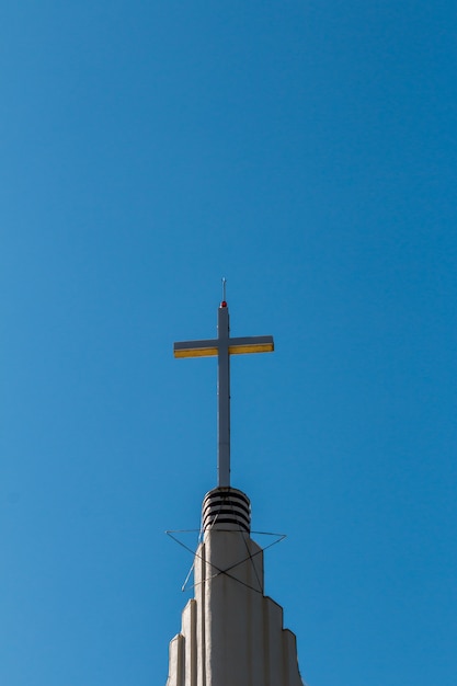 Cross on top of church