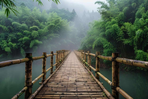 Crossing the bamboo bridge to serenity