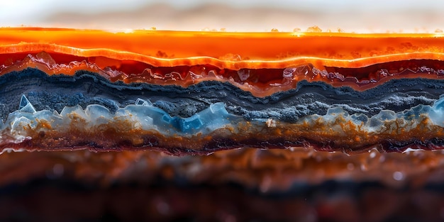 Photo crosssection of earth39s layers revealing magma conduits and mineral deposits concept geology earth39s layers magma conduits mineral deposits crosssection