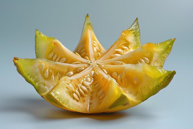 CrossSection of a Starfruit Displaying Its Star Shape