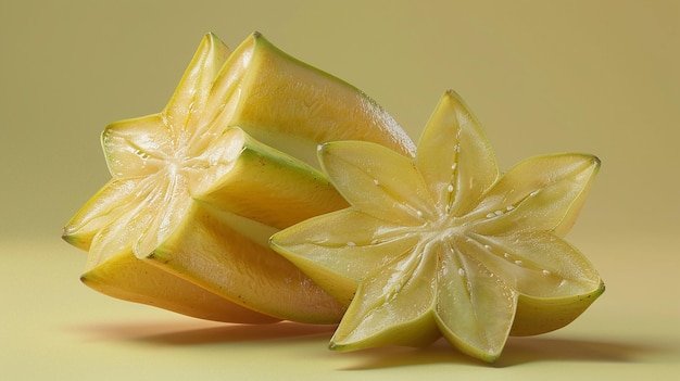 CrossSection of a Starfruit Displaying Its Star Shape