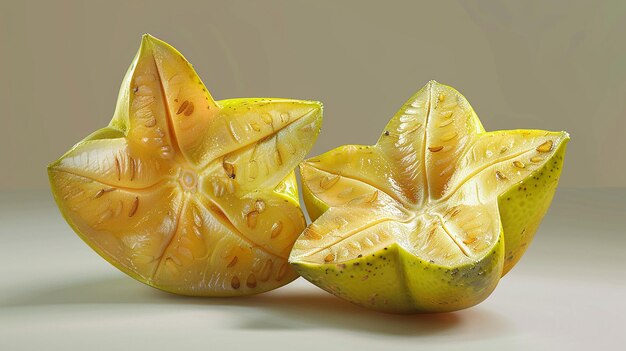 CrossSection of a Starfruit Displaying Its Star Shape