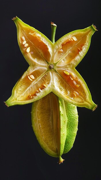 CrossSection of a Starfruit Displaying Its Star Shape