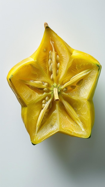 CrossSection of a Starfruit Displaying Its Star Shape