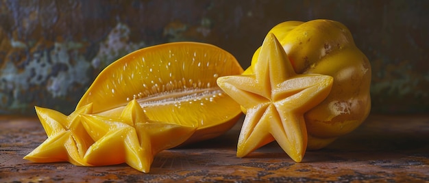 CrossSection of a Starfruit Displaying Its Star Shape