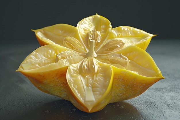 CrossSection of a Starfruit Displaying Its Star Shape