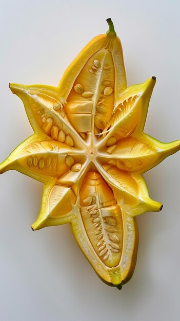 CrossSection of a Starfruit Displaying Its Star Shape