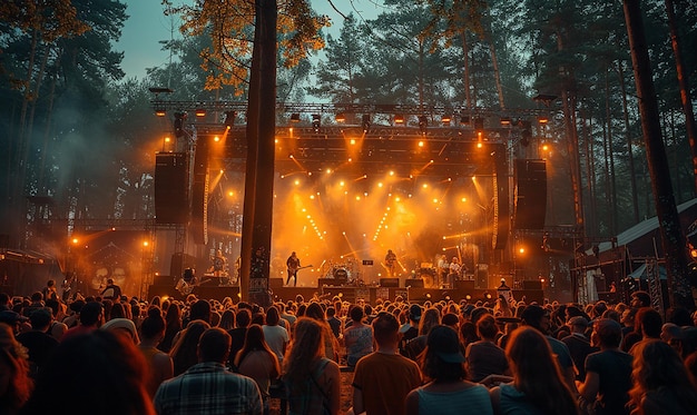 the crowd at the concert