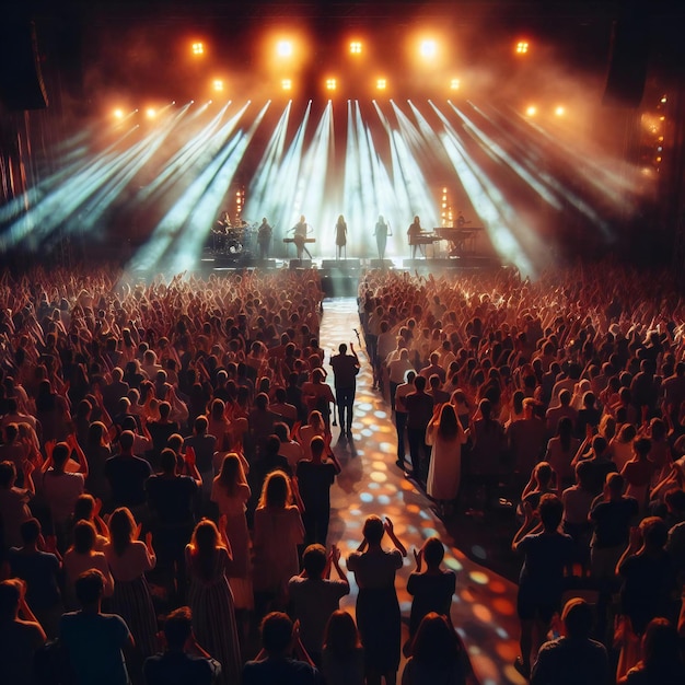 Photo a crowd of people are gathered in a large crowd at a concert