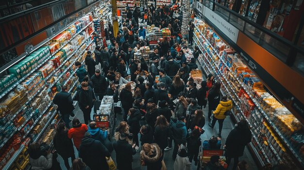 Photo the crowd of people in the store