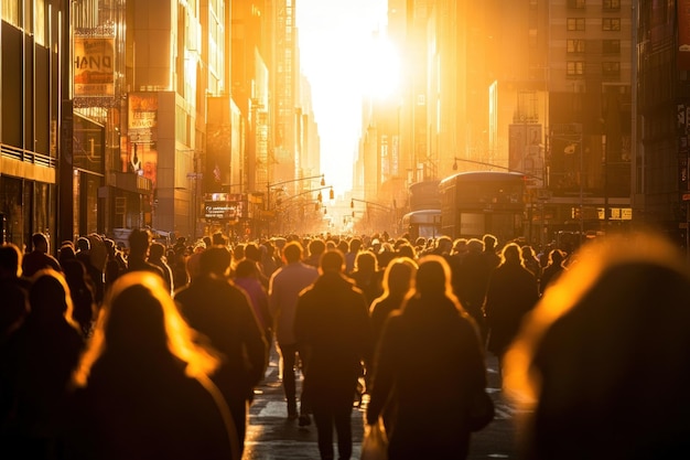 Photo crowd walking on the street people person transportation