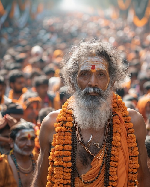 Crowds Gathered At The End Of Rath Yatra Background