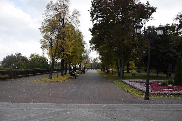 Crown Avenue Volga Embankment in Ulyanovsk Russia Autum