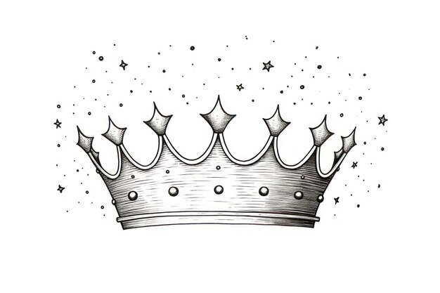 Photo crown drawing white background accessories