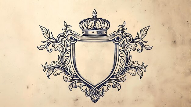 a crown is on a shield with a crown on it