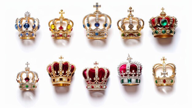 Crown Jewels Set on a white background