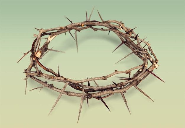 Crown of thorns on background ,represents Jesus's Crucifixion on the Cross,