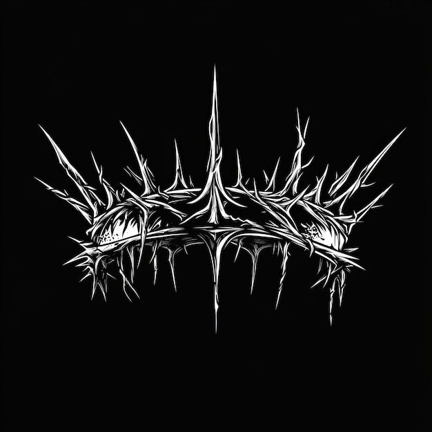 a crown of thorns is shown on a black background