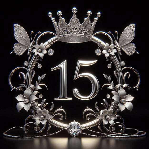 Photo a crown with the number 15 on it