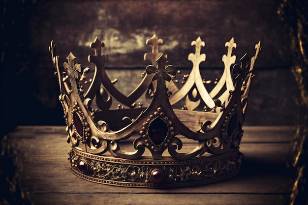 A crown with the word king on it