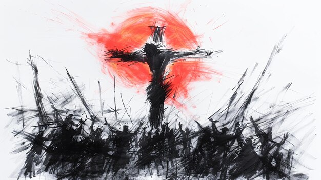 Photo crucifixion jesus christ christian faith god religious art hope forgiveness sacrifice christianity c