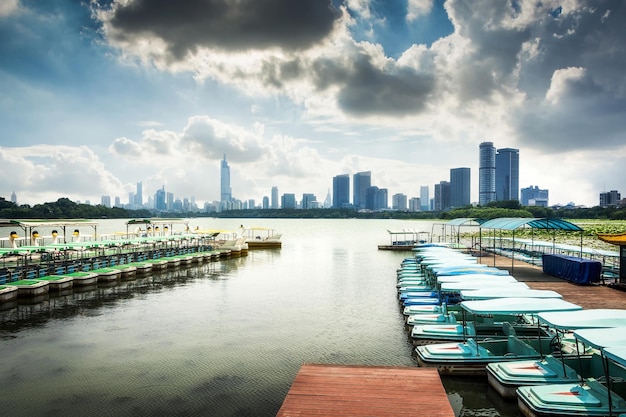 Cruise ship on Xuanwu Lake in Nanjing