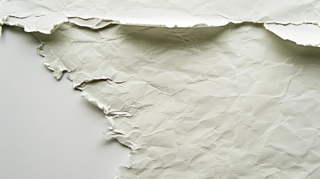 Crumpled blank white paper on textured background