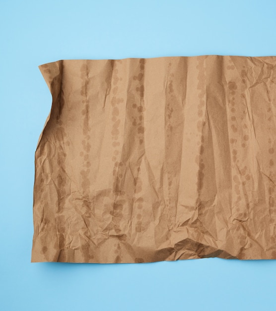 Crumpled brown sheet of paper