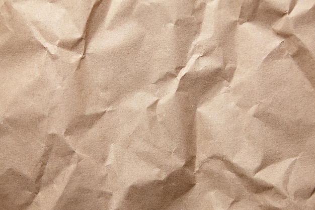 Crumpled craft paper texture background