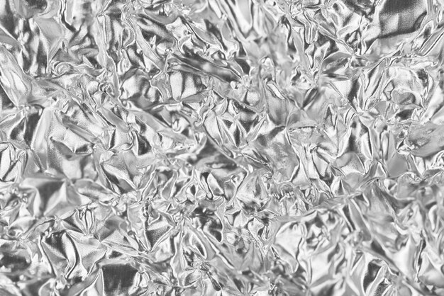 crumpled foil abstract background black and white silver effect