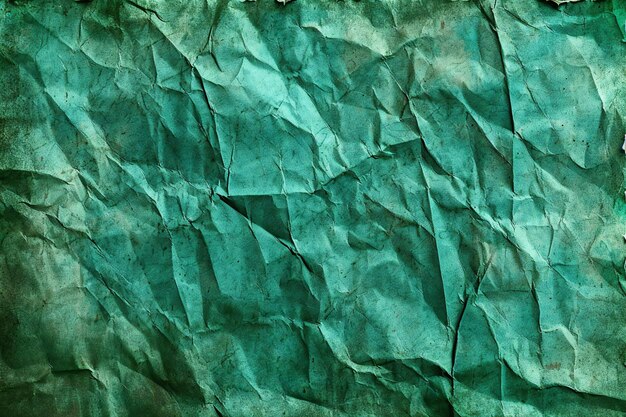 Crumpled green paper texture Background and texture for design