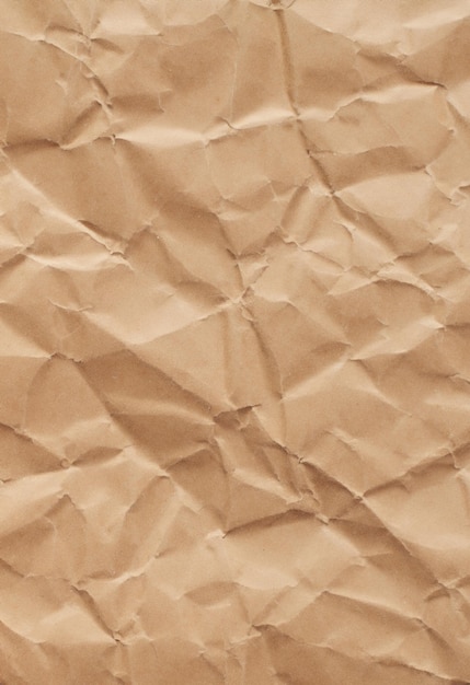 The crumpled kraft paper offers a tactile and rustic texture