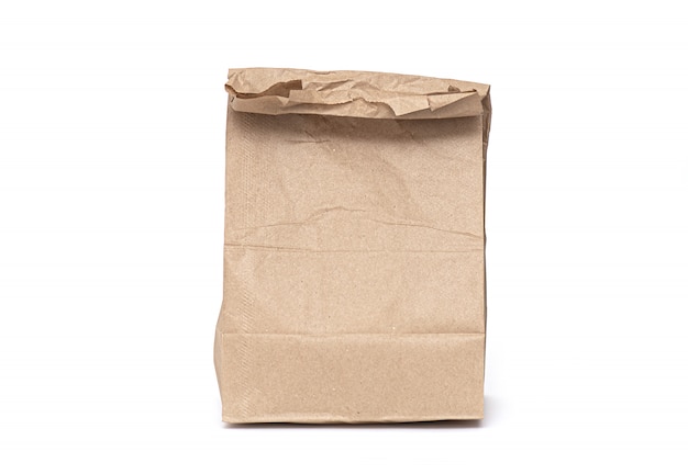 Crumpled paper Bag or Lunch Bag isolated