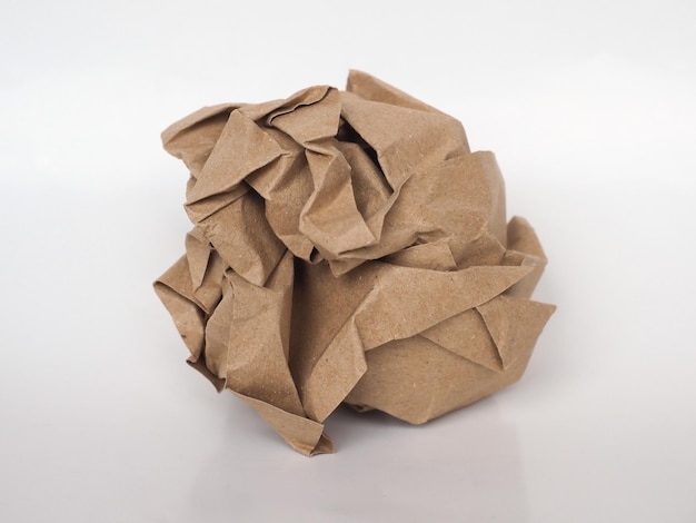 Crumpled paper ball