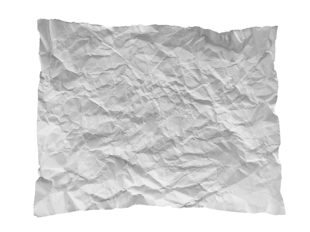 Crumpled paper isolated on white background