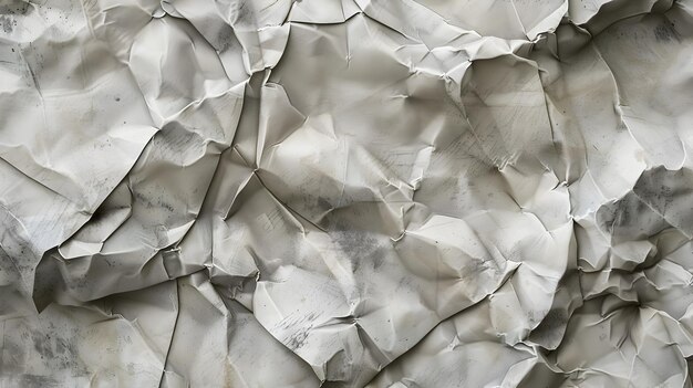 Crumpled Paper Texture in Monochrome Shades Creating Abstract Minimalist Background Design