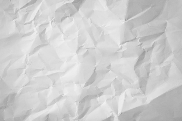 Crumpled white paper background