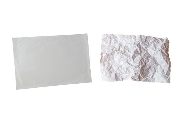 Crumpled white paper background