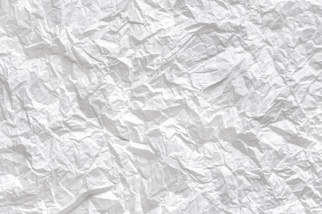 Crumpled white paper background