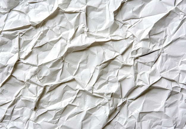 Photo crumpled white paper texture background