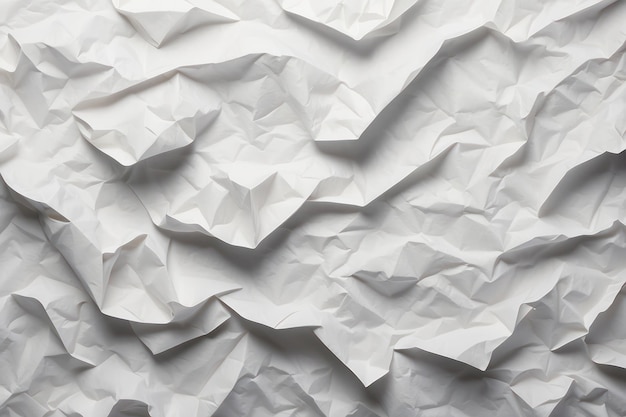 Crumpled white paper texture with an abstract design perfect for creative backgrounds