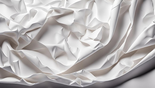 Crumpled white paperboard