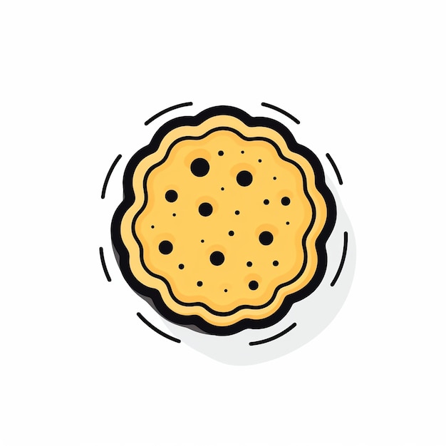 Photo crunchy cookie icon sweet treat and baked good art logo illustration