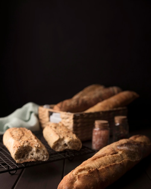 Crusty loaves of bread