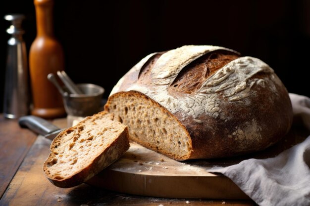 Crusty Sourdough rye bread Generate AI