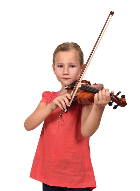 Crying girl with violin