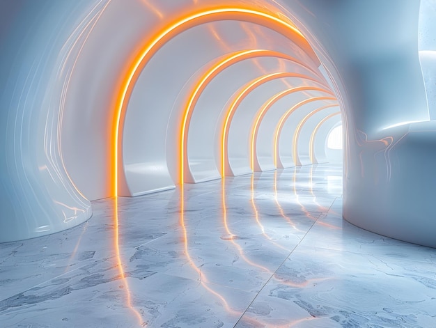 Cryptic 3D Tunnel with Simplicity and Futuristic Design