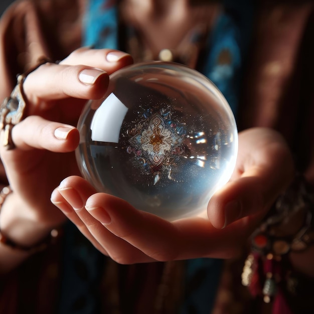 crystal ball in hand