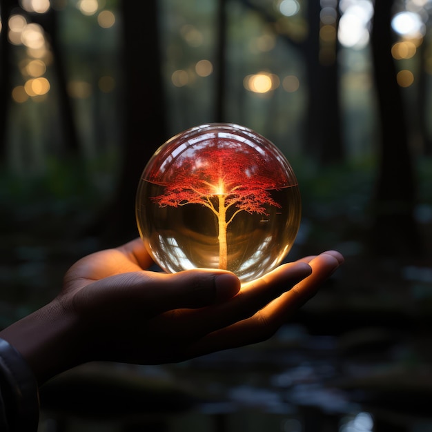 crystal ball sunset Global environment